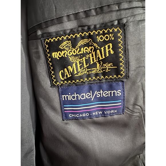 Mongolian Camel Hair Blazer Charcoal Gray 2 Button Sport Coat 46 Regular XL Prep - Picture 3 of 8